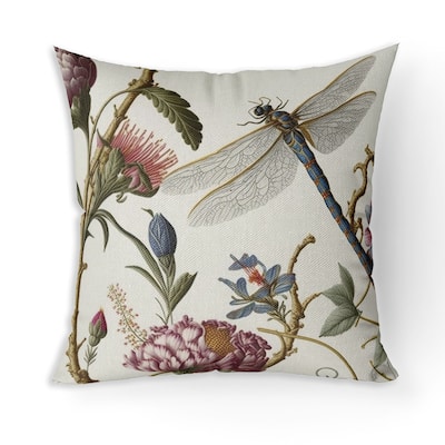 Amrita Sen Fluttering Flora Indoor Outdoor Pillow with Zip