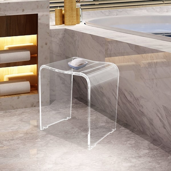 Acrylic Shower Bench Stool UShaped Bathroom Seat On Sale Bed Bath