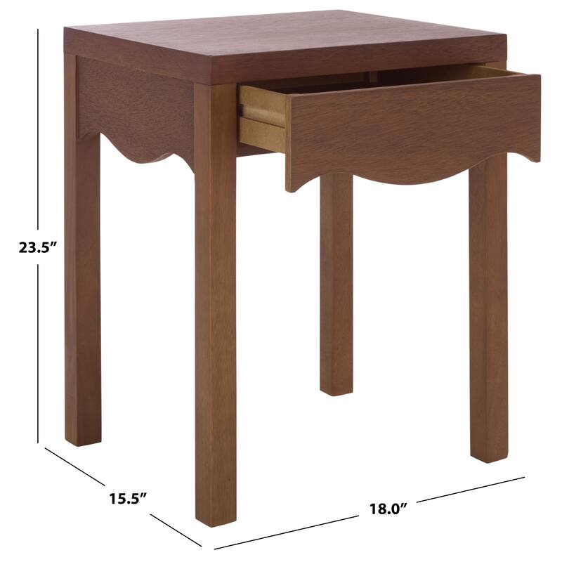 SAFAVIEH Home Kannie 1-Drawer Accent Table - 18"W x 16"D x 24"H