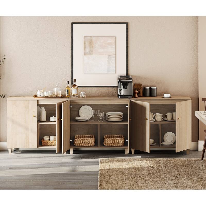 Sideboards Buffet Cabinets with Doors for Dining Room, 32.4"H