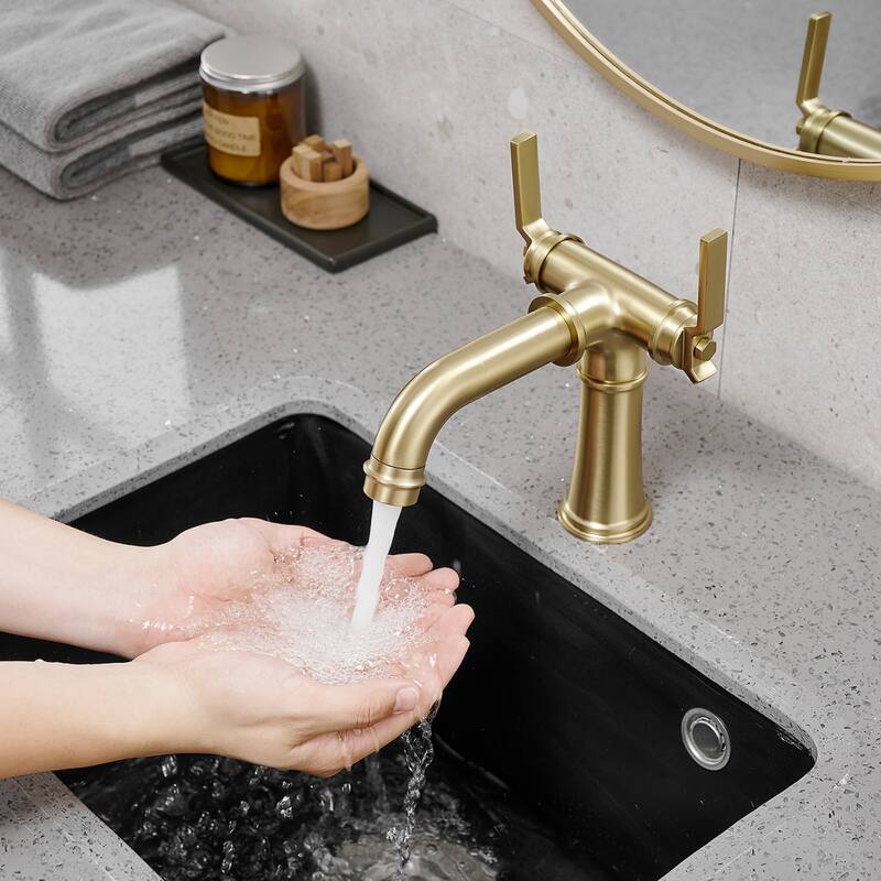 Industrial Style Two Handle Bathroom Faucet