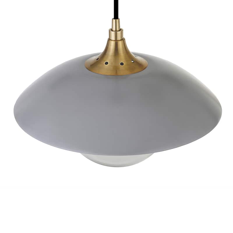 Alvia 14.5" Wide Pendant with Metal/Glass Shade - 14.5" Wide