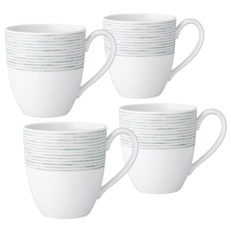 Noritake Hammock Set of 4 Mugs, 15 oz. - Green