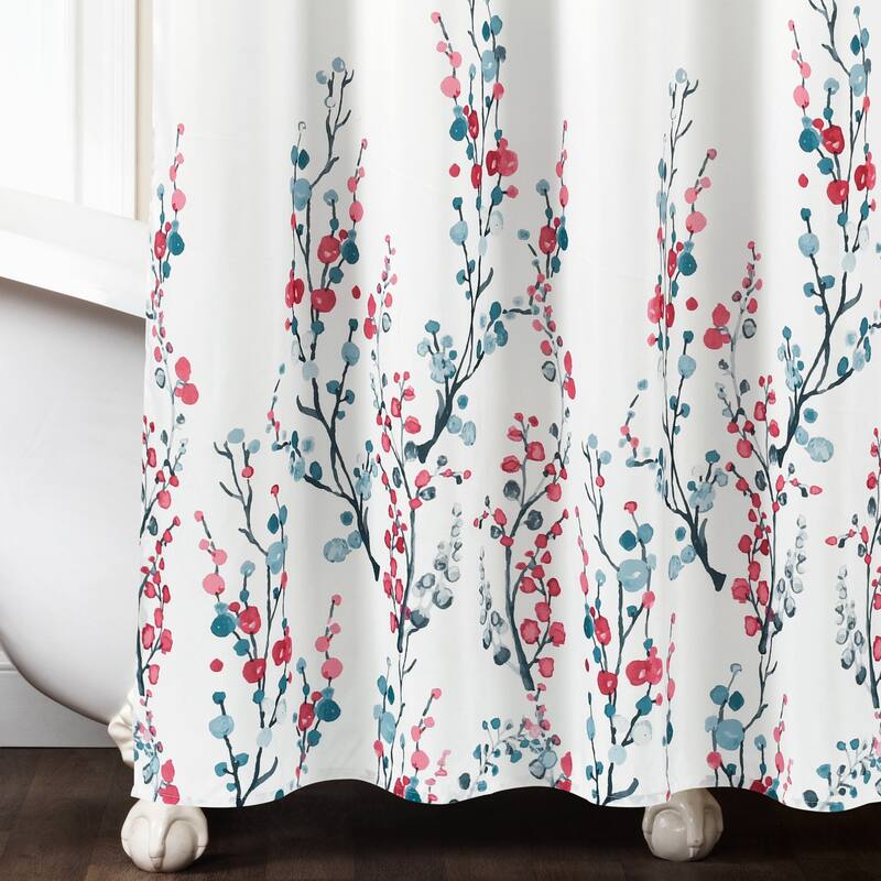 Lush Decor Mirabelle Watercolor Floral Shower Curtain