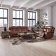 Option Sofa Loveseat -Nature Chestnut Leather