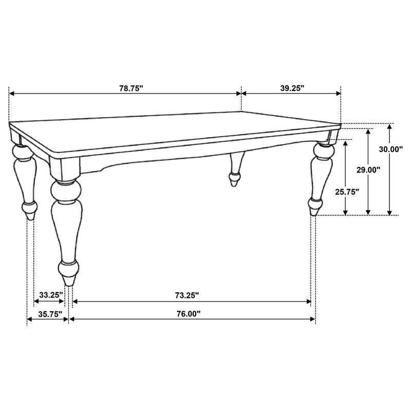 Bridget Charcoal Sandthrough Rectangular Dining Set