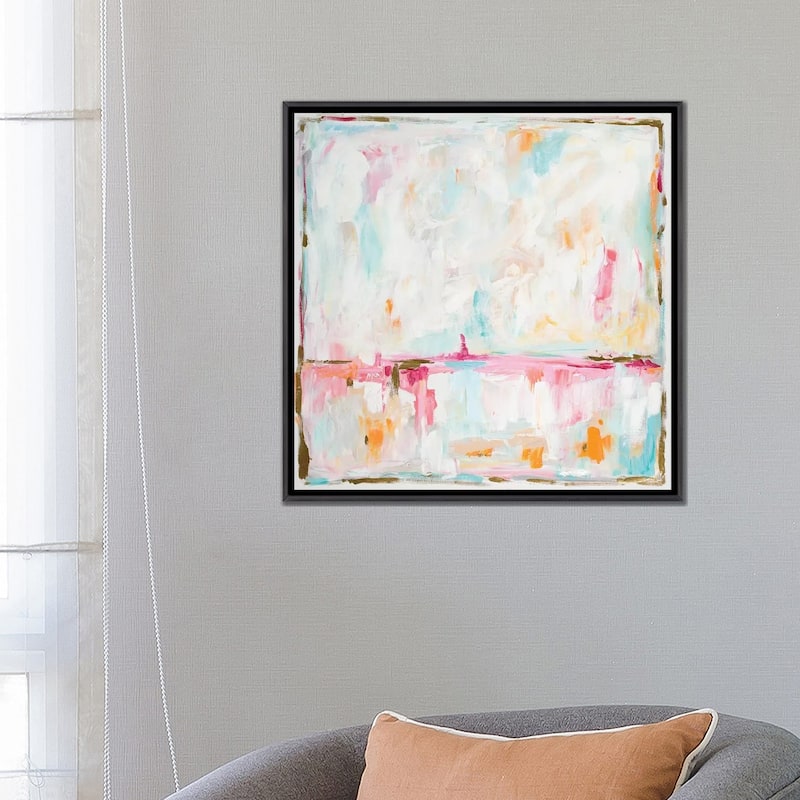 iCanvas "Cotton Candy Cloud" by L. Hewitt Framed