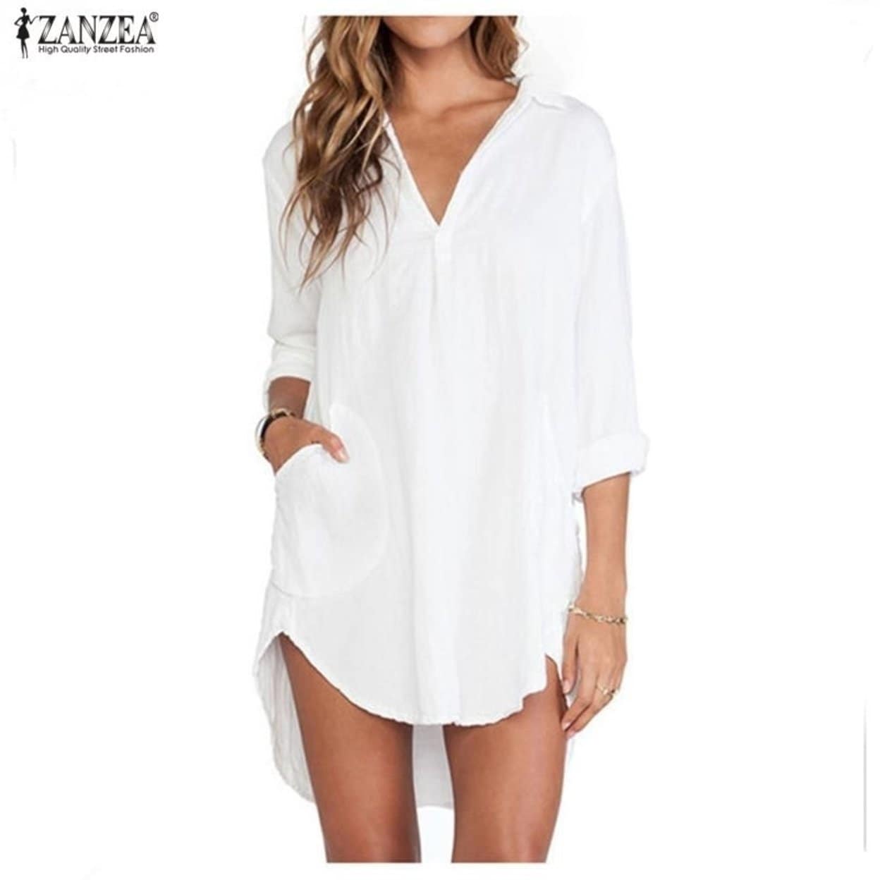 Featured image of post White Long Shirt Dress Womens - Whether it for formal wear, casual or party wear, these shirts have an untold elegance.