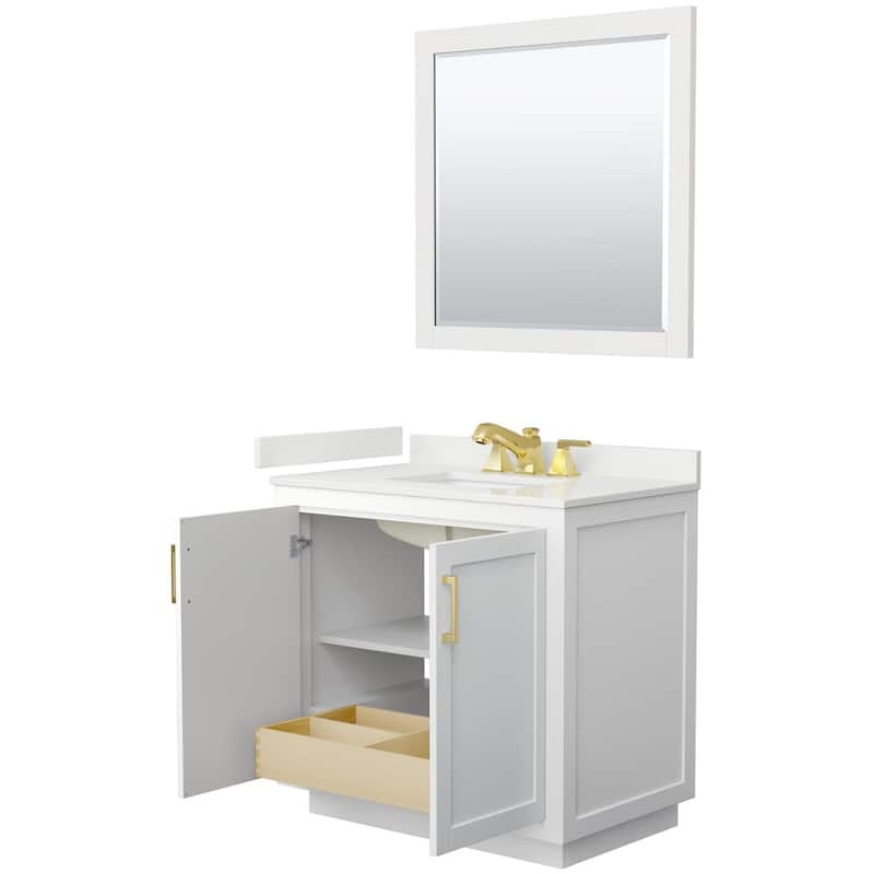 Wyndham Collection WCF292936S-QTZ-US3M34 Miranda 36" Free Standing