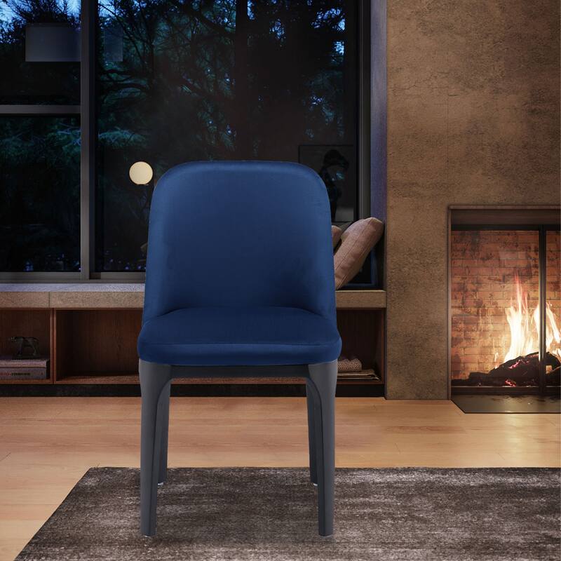 Modern Velvet Dining Chair with Metal Legs and Upholstered Side Chair for Living Room or Office - 32.67”H x 15.74”W x 15.74”D