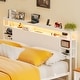 preview thumbnail 28 of 82, Headboards with Storage Shelves, Head Board with Power Outlet and LED Light for Bed Frame