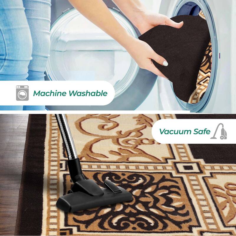 Superior Oversized Medallion Modern Bohemian Indoor Runner or Area Rug