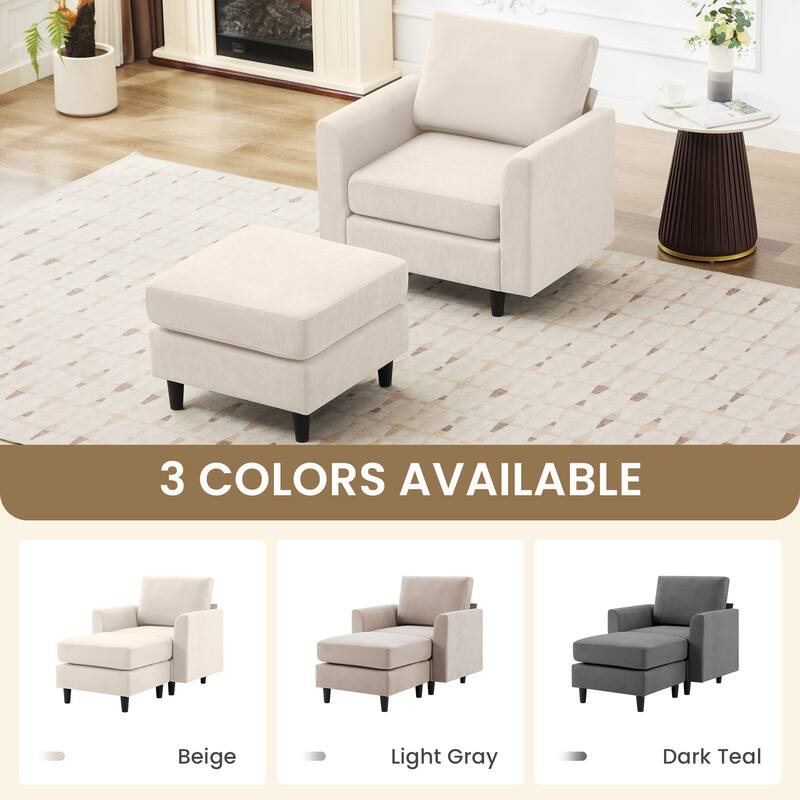 Snow Velvet Sectional Sofa