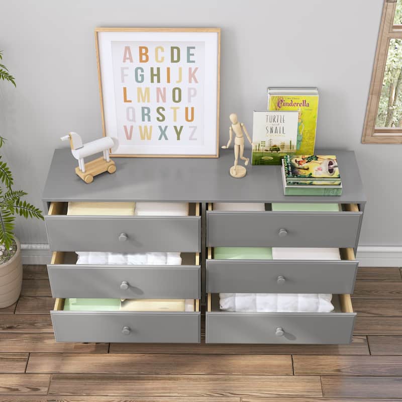 Max and Lily Solid Wood 6-Drawer Dresser