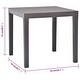preview thumbnail 6 of 4, vidaXL Patio Table with 2 Benches Plastic Brown