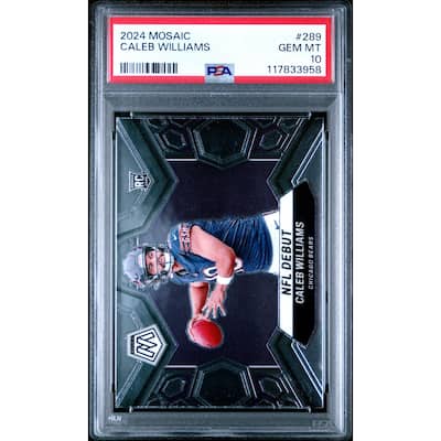 Caleb Williams 2024 Panini Mosaic NFL Debut Football Rookie Card #289 Graded PSA 10 Cert # 117833958 - 8' x 11'