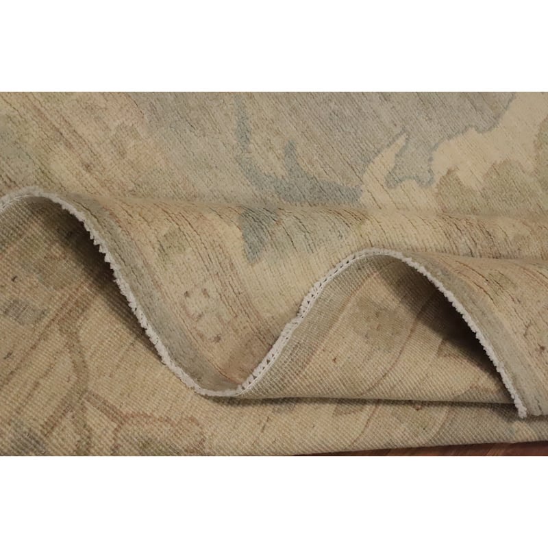 Hand Knotted Oriental 100% Wool Carpet Transitional All-Over Greys & Charcoal Oushak Area Rug - 10' 0'' X 8' 0''