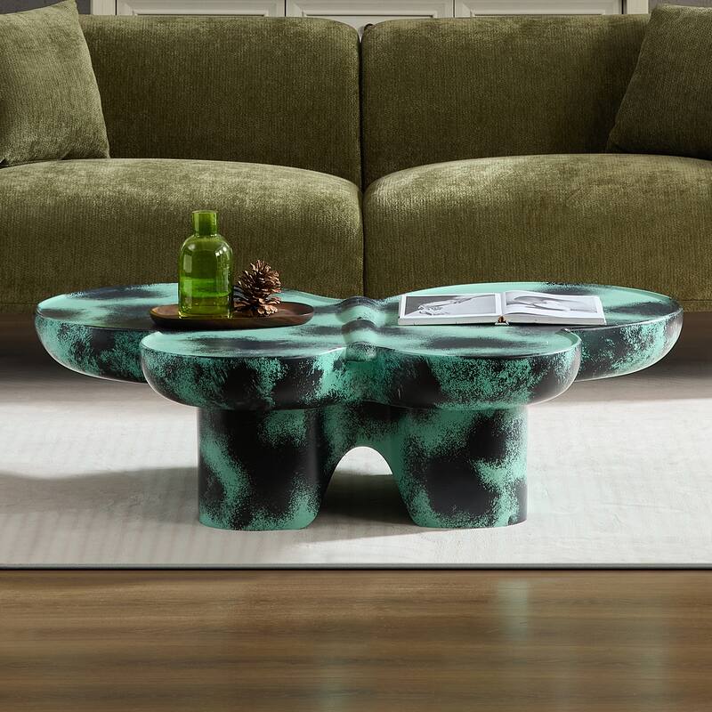 Butterfly-Inspired Coffee Table Low Height Profile End Table