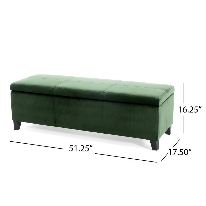 Retro Green Storage Ottoman: Modern Design, Ample Space
