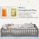 preview thumbnail 41 of 78, Twin/Full/Queen Size Floor Bed with Safety Guardrails, Toddler Floor Bed for Girls and Boys