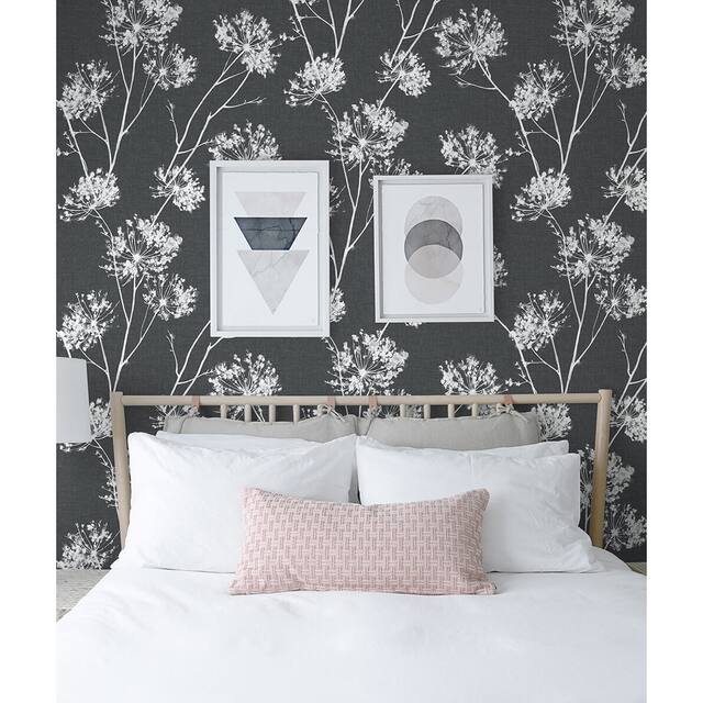 NextWall One O'Clocks Botanical Peel and Stick Removable Wallpaper