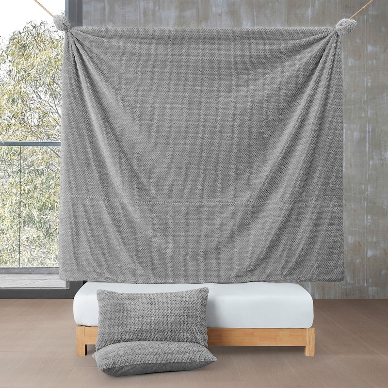 What If Pebbles Were Soft - Coma Inducer® Oversized Comforter Set - Stone Gray