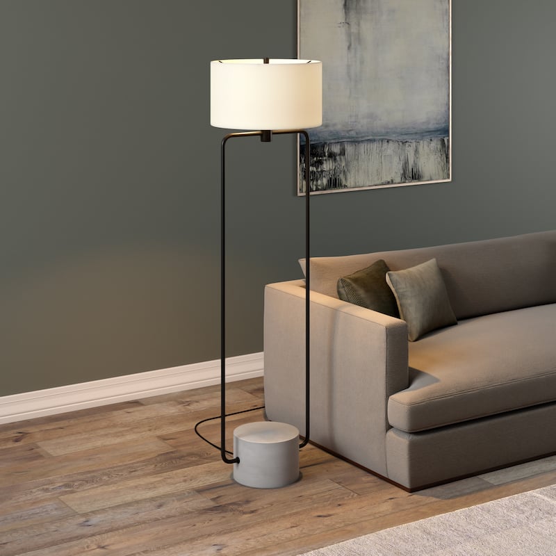 Howland 63" Tall Floor Lamp with Fabric Shade - 17" Wide
