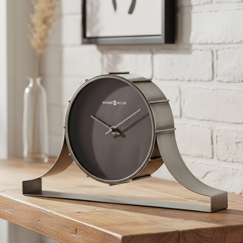 Howard Miller Seeley Sleek Iron Mantel Clock