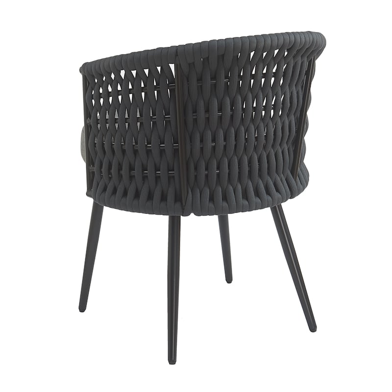 Christopher Knight Home - Tina Outdoor Dining Chair with Weather Resistant Rope and Cushions