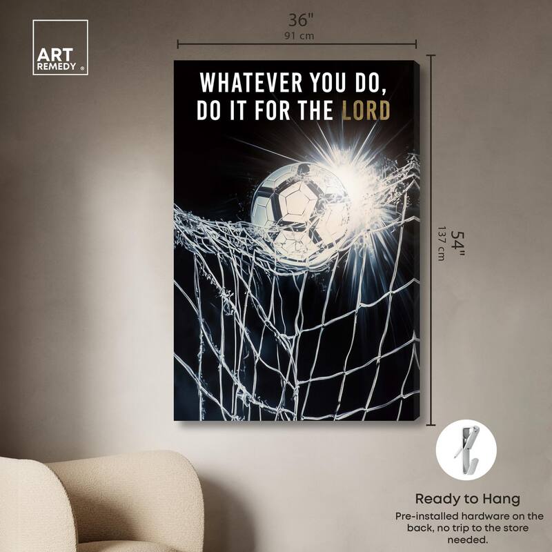 Do it for the Lord Soccer Canvas by Art Remedy, Gallery Wrapped