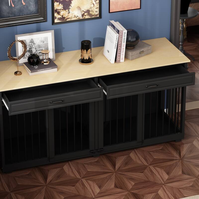 Home & Pet Organizer Elegant Sideboard with Pet Nook & Storage Drawers