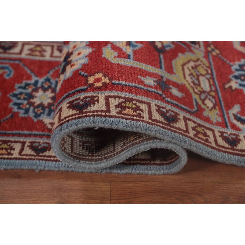 Light Blue Heriz-Serapi Oriental Area Rug Handmade Wool Carpet - 8'0"x 10'1"