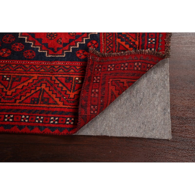 Tribal Geometric Qashqai Persian Area Rug Hand-knotted Wool Carpet - 4'6" x 9'11"