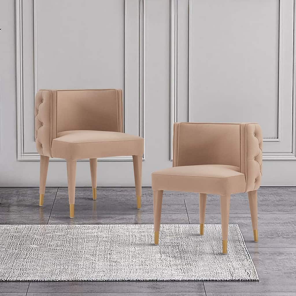 Manhattan Comfort Modern Maya Tufted Velvet Dining Chair