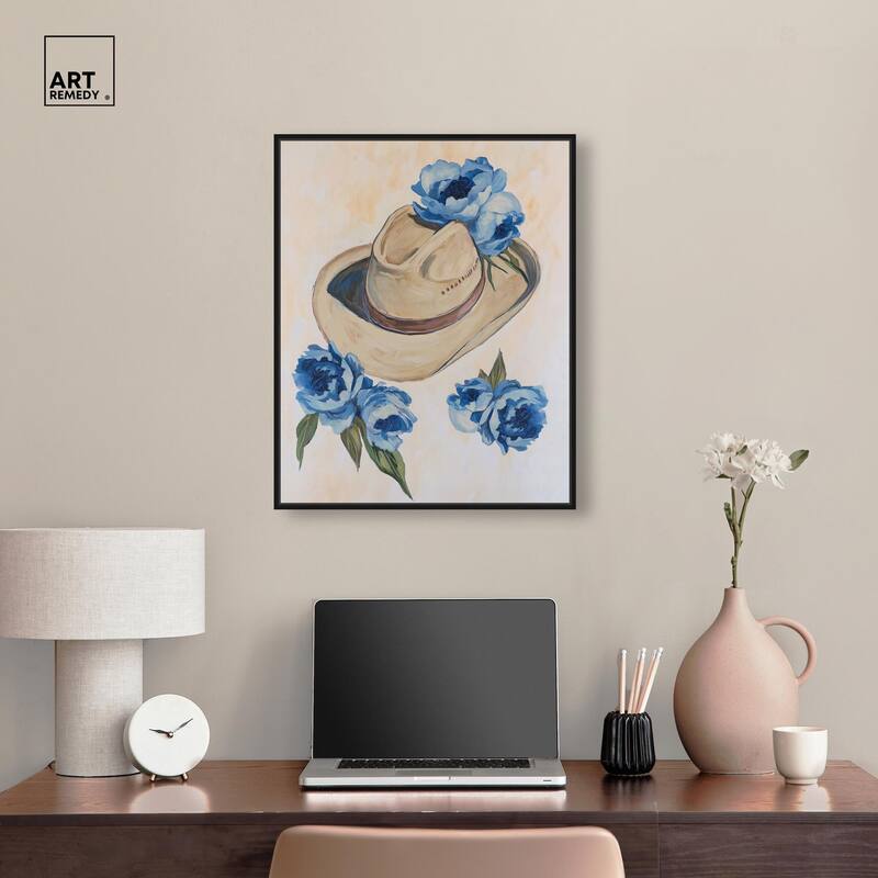 Brimming Blues I Canvas by Art Remedy