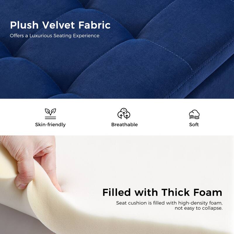 Ramiro Contemporary Velvet Storage Bench by HULALAHOME