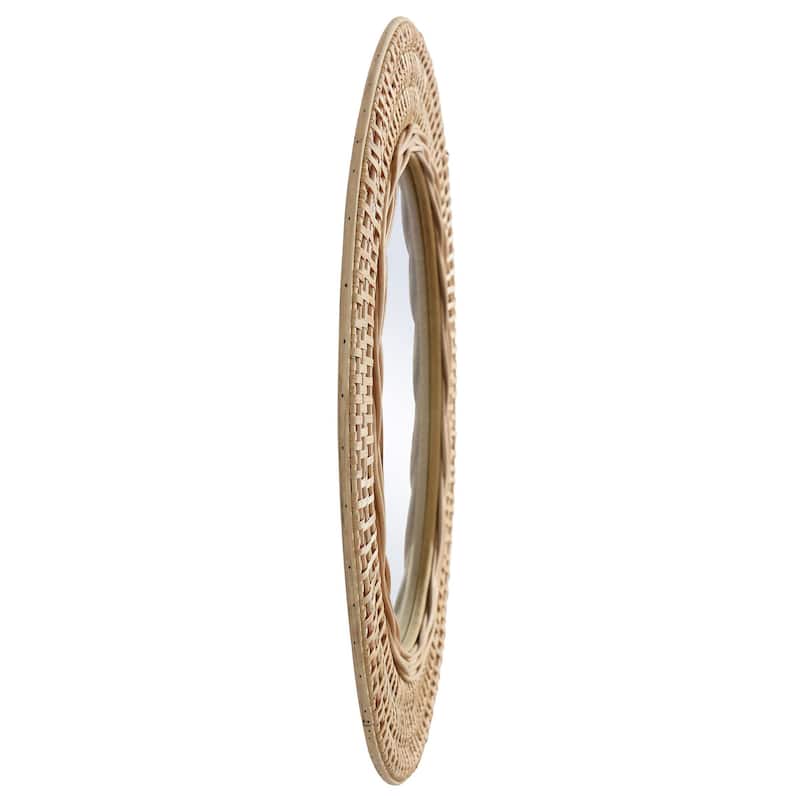 Bamboo Breeze - Decorative Mirror - Natural Woven Bamboo Frame