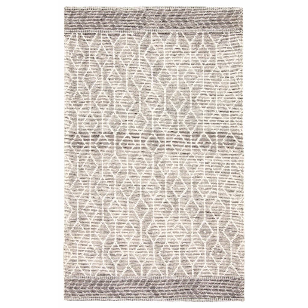 ECARPETGALLERY Braid weave Sienna Taupe Wool Rug - 4'11 x 7'11