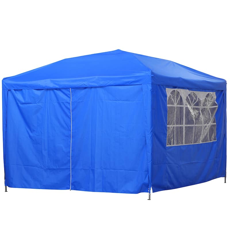 10*10 Ft Flat Roof Outdoor Shed with 4 Sides - 118*118*102.36
