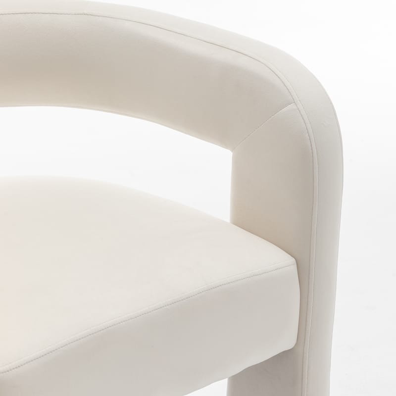 SEYNAR Modern Velvet E-Shaped Open Back Dining chair Set of 2
