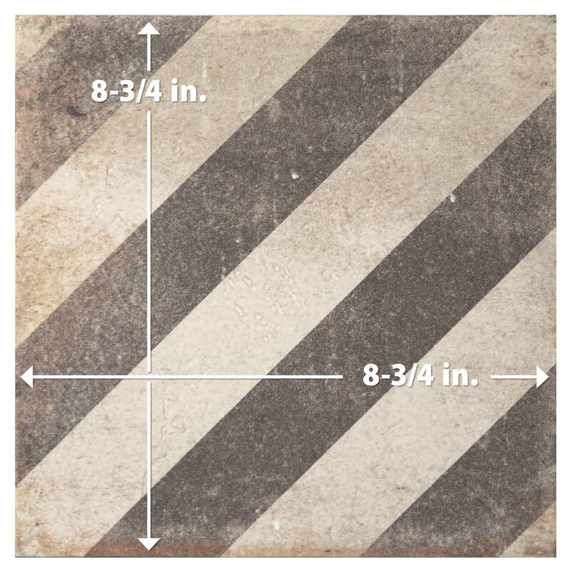 Merola Tile D'Anticatto Decor Obliqua 8-3/4" x 8-3/4" Porcelain Floor and Wall Tile