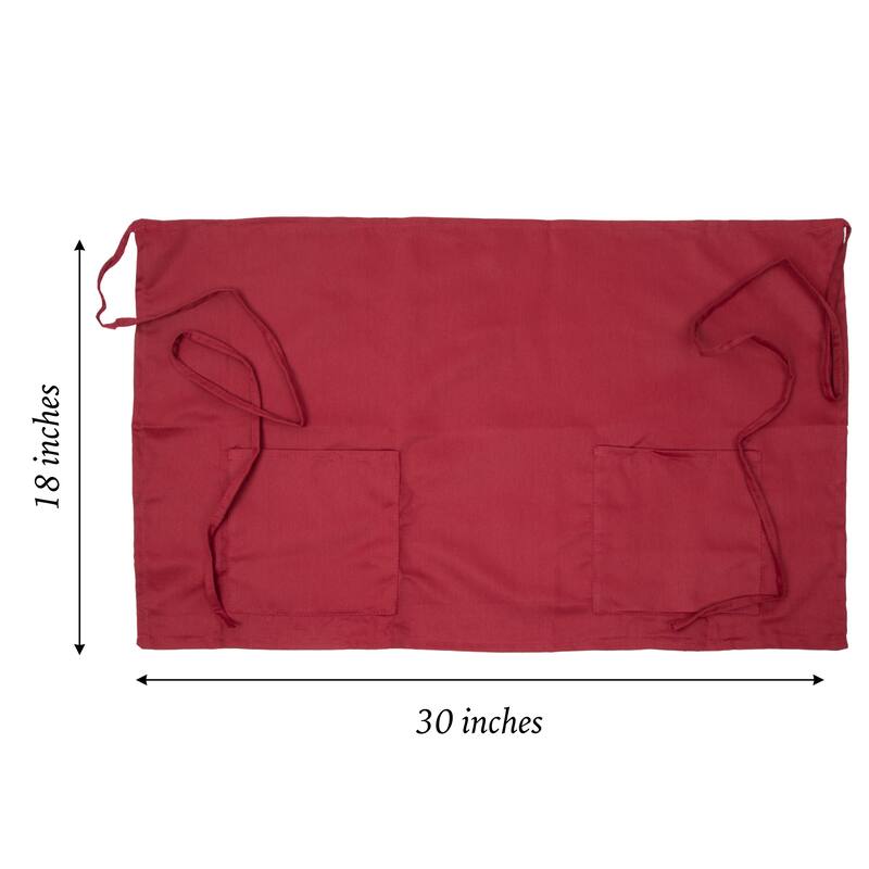 Arkwright Home Half Bistro Aprons - 12 Pack - 18x30
