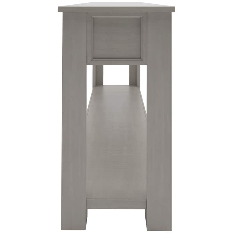 Modern Console Table/Sofa Table with Storage Drawers and Bottom Shelf for Entryway Hallway