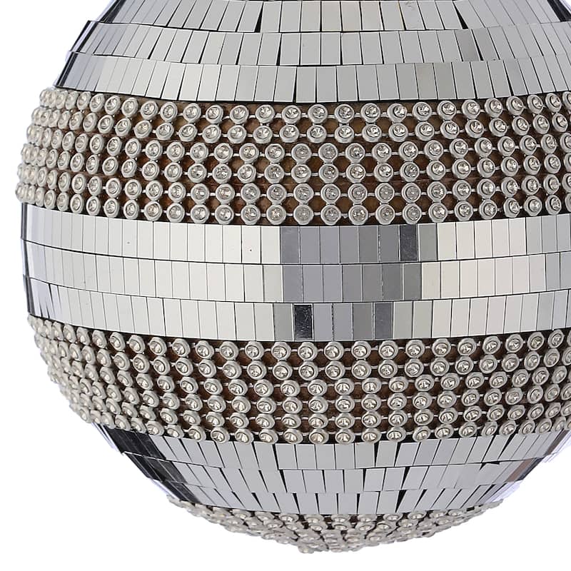 4" Mosiac With Jeweled Ball Ornament Set of 4