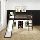 preview thumbnail 19 of 21, Max and Lily Classic Twin-Size Low Loft with Easy Slide and Curtain
