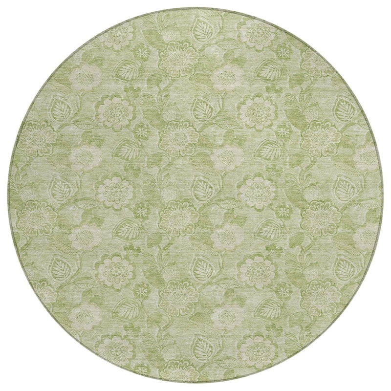 HomeRoots Floral Transitional Rectangle Outdoor Rug