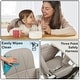 preview thumbnail 5 of 11, Folding High Chair (for 6 to 36 Months), Folding Beach High Chair with Removable Dishwasher Safe Tray, Safety Harness