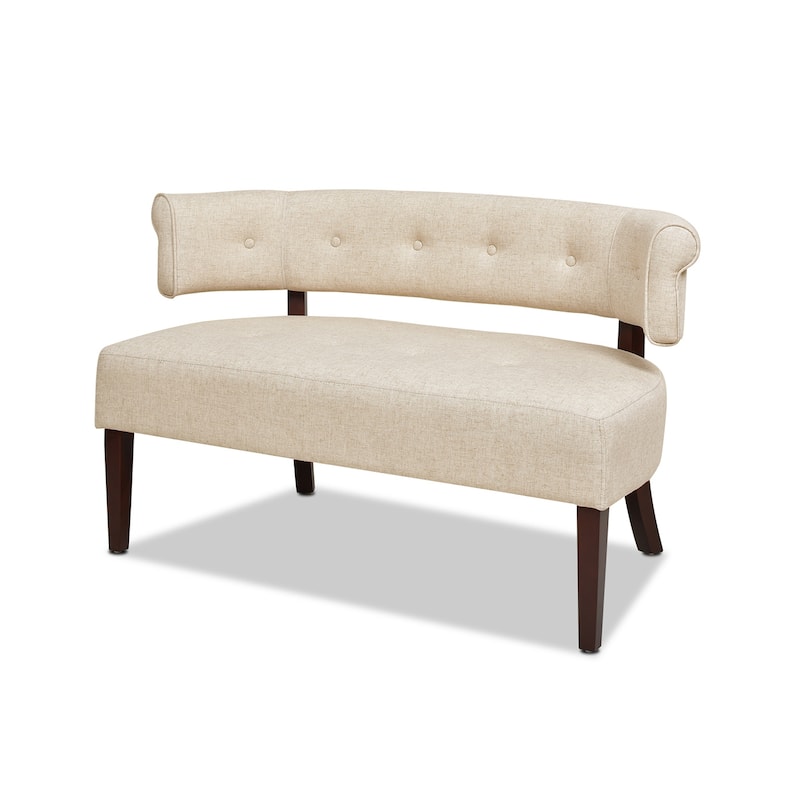Jared Roll Arm Tufted Bench Settee