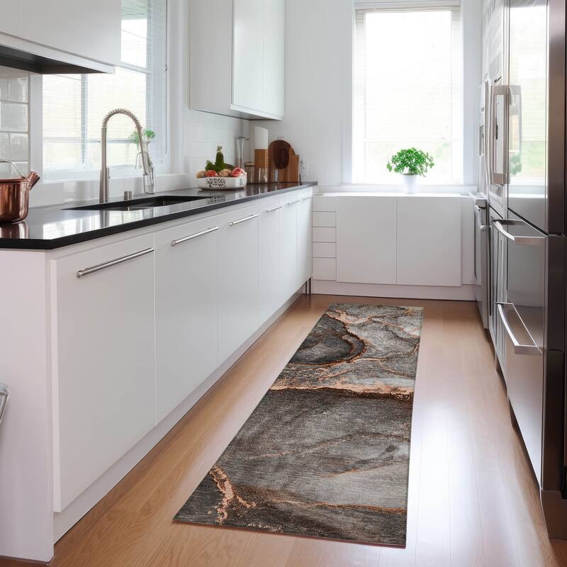 Altona Artistic Abstract Weather Resistant Current & Stylish Runner Outdoor Rug
