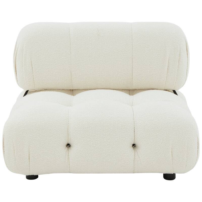 SAFAVIEH Couture Raimunde Tufted Accent Chair - 37 In W x 37 In D x 27 In H - 37Wx37Dx27H - Ivory